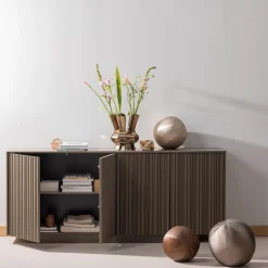 Clearance WOOOD Rodeo bal kussen klein metallic Warm bruin