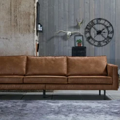 Outlet WOOOD Rodeo bank 3-zits ecoleer Cognac