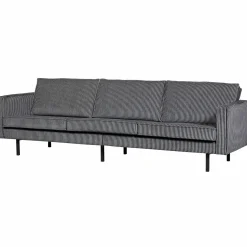 WOOOD Rodeo bank 3-zits streep zwart/grijs