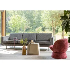 WOOOD Rodeo bank 3-zits streep zwart/grijs