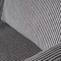 WOOOD Rodeo bank 3-zits streep zwart/grijs