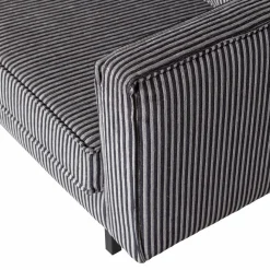 WOOOD Rodeo bank 3-zits streep zwart/grijs