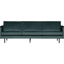 Outlet WOOOD Rodeo bank 3-zits velvet Groenblauw