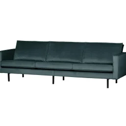 Outlet WOOOD Rodeo bank 3-zits velvet Groenblauw