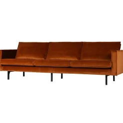 Best WOOOD Rodeo bank 3-zits velvet Roest