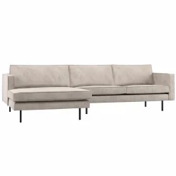 Outlet WOOOD Rodeo chaise longue bank links ribstof Ecru