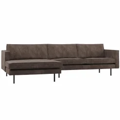 Discount WOOOD Rodeo chaise longue bank links ribstof Bruin