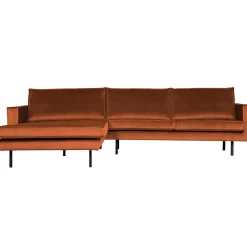 Discount WOOOD Rodeo chaise longue links velvet Roest