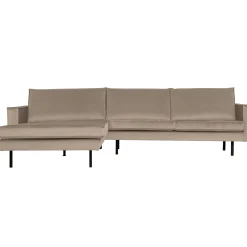 Outlet WOOOD Rodeo chaise longue links velvet Khaki