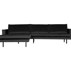 WOOOD Rodeo chaise longue links velvet Antraciet