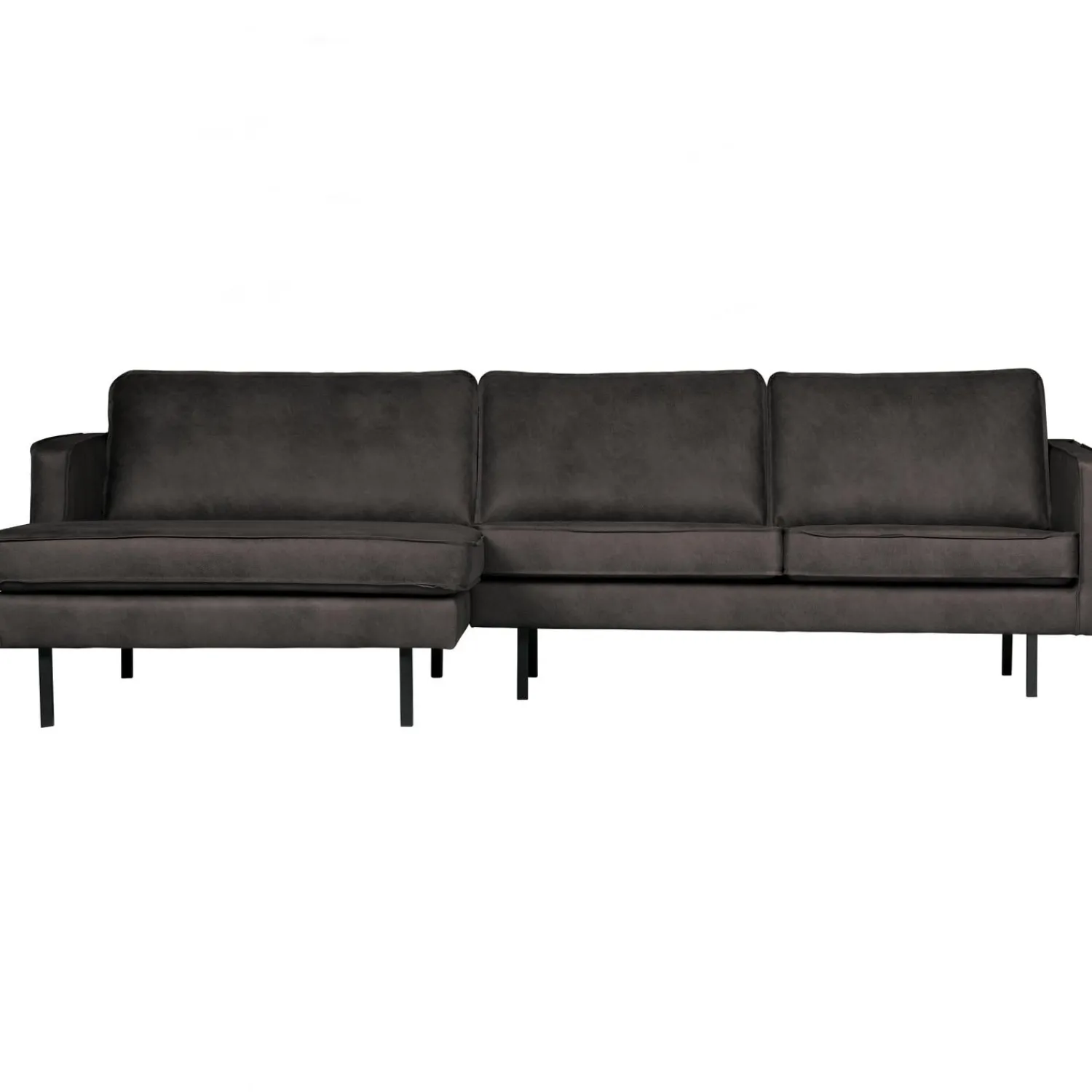 Best WOOOD Rodeo chaise longue links ecoleer Zwart