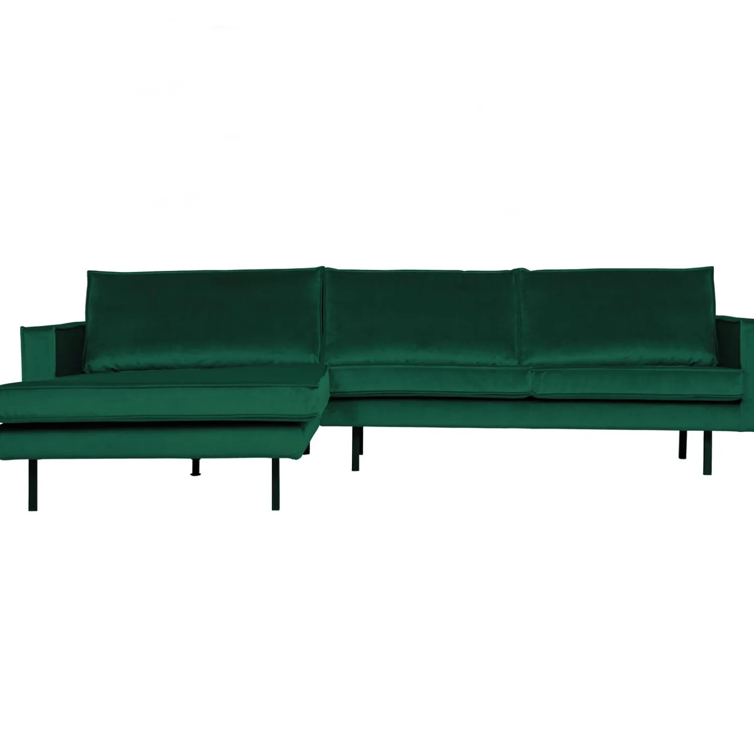Discount WOOOD Rodeo chaise longue links velvet Bosgroen