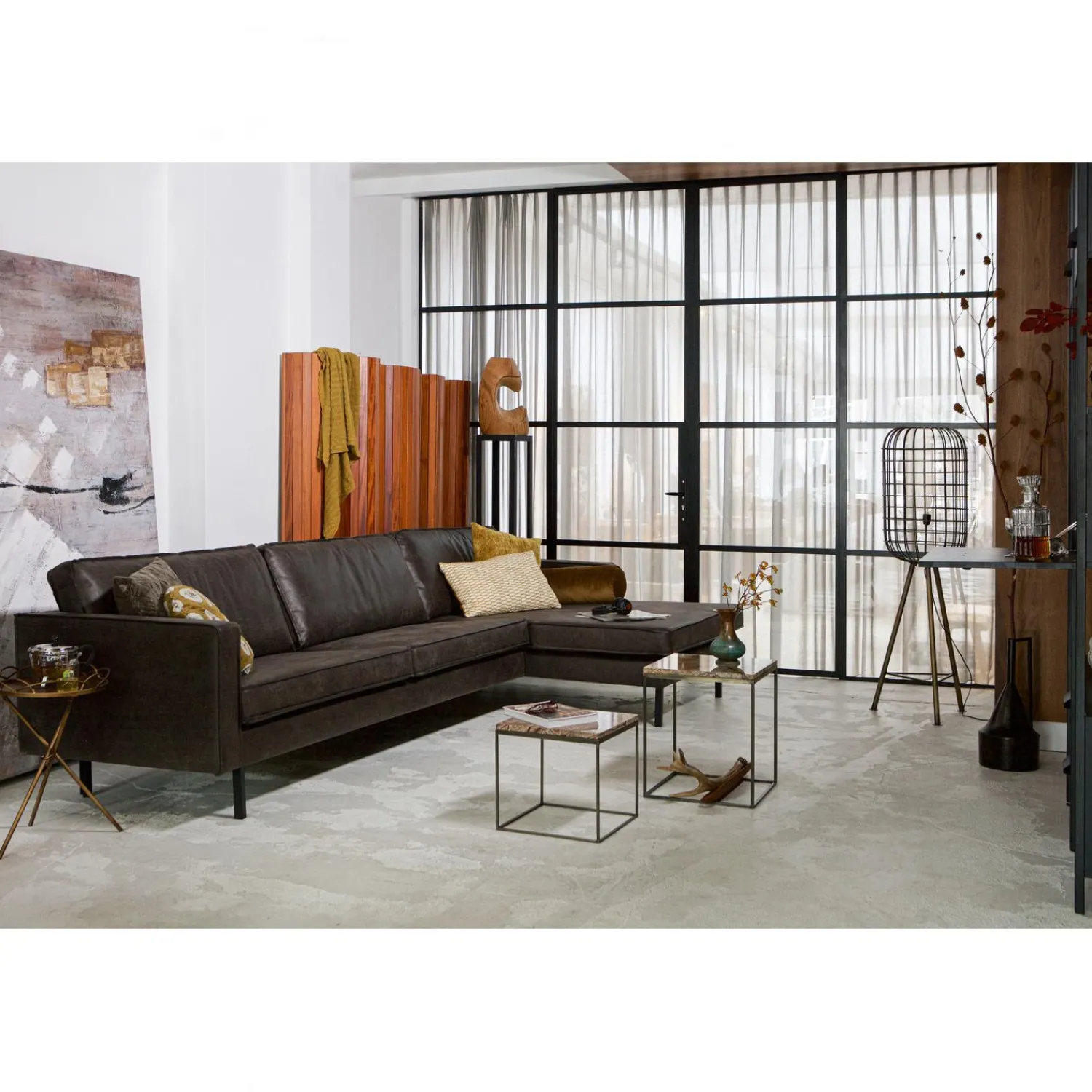 Sale WOOOD Rodeo chaise longue rechts ecoleer Zwart