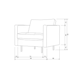 Discount WOOOD Rodeo classic fauteuil ecoleer Cognac