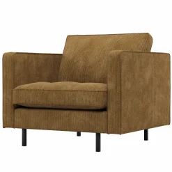 Discount WOOOD Rodeo classic fauteuil ribstof Honinggeel