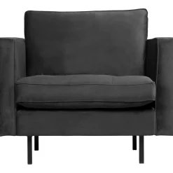 New WOOOD Rodeo classic fauteuil velvet Antraciet