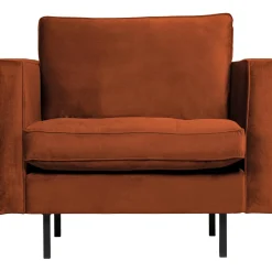 WOOOD Rodeo classic fauteuil velvet Roest