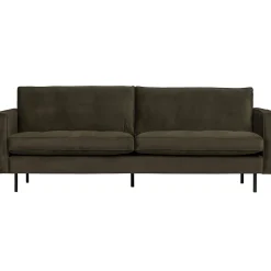 Outlet WOOOD Rodeo classic 2,5-zits bank velvet Donkergroen