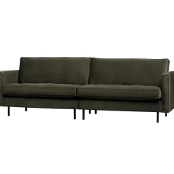 Discount WOOOD Rodeo classic 3-zits bank velvet Donkergroen