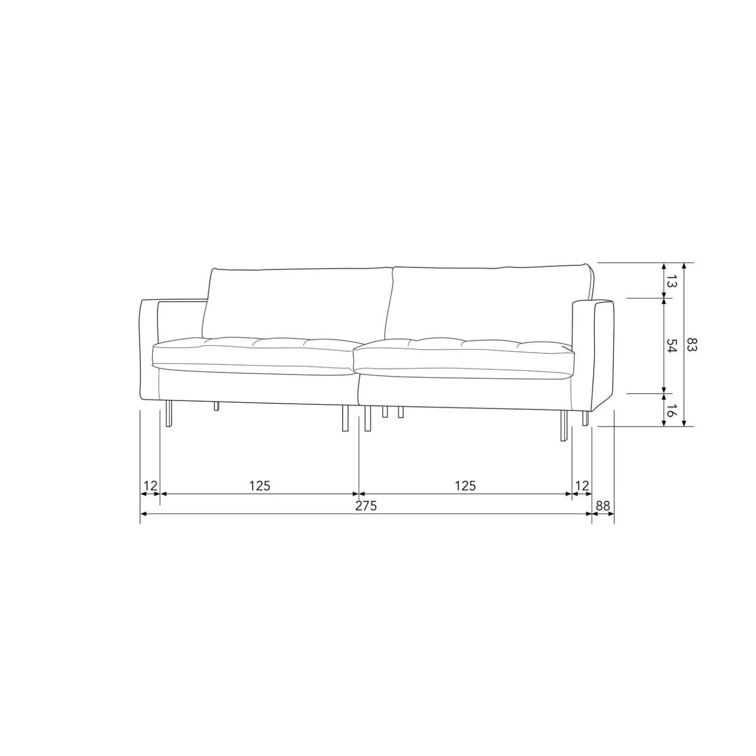 Discount WOOOD Rodeo classic 3-zits bank velvet Donkergroen