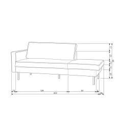 Hot WOOOD Rodeo daybed links ecoleer Zwart