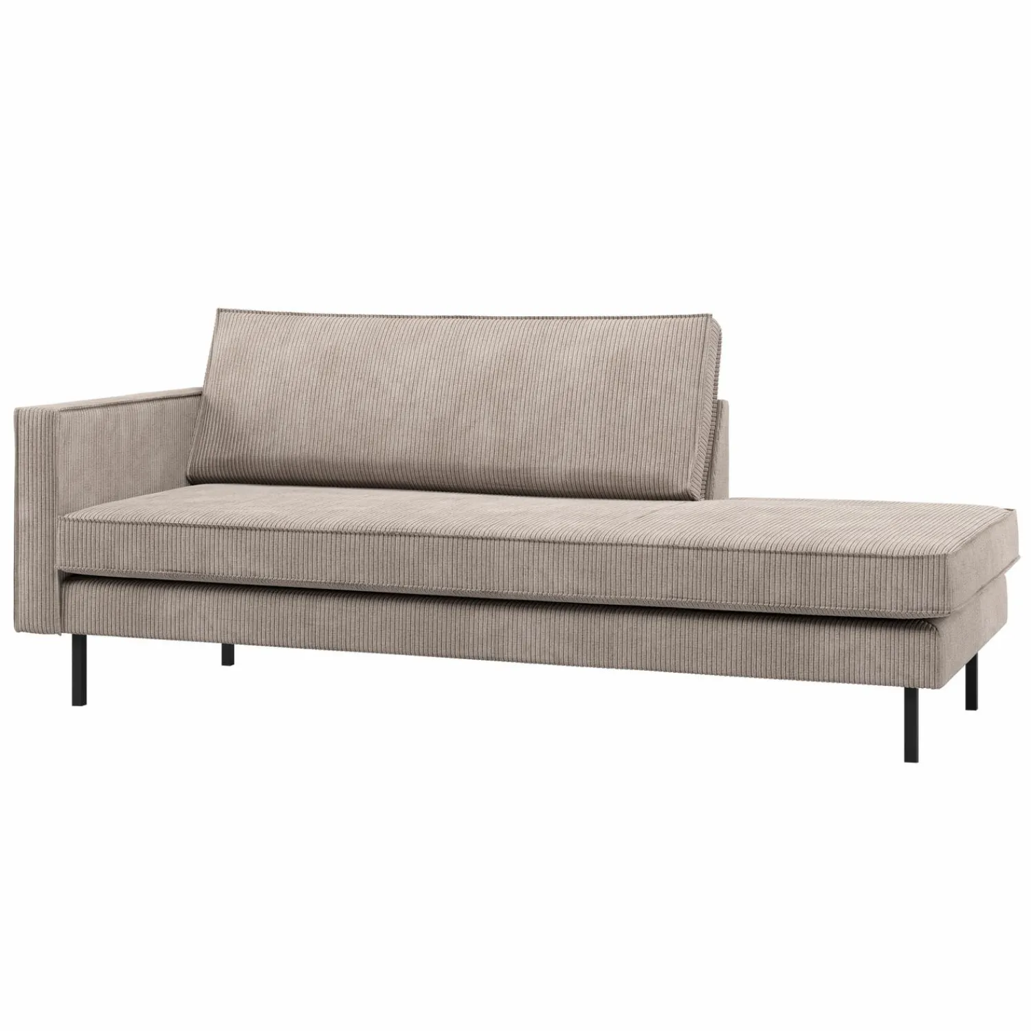 Outlet WOOOD Rodeo daybed links ribstof Donkerzand