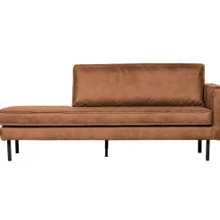 Discount WOOOD Rodeo daybed rechts ecoleer Cognac