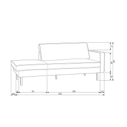 Best WOOOD Rodeo daybed rechts ecoleer Army