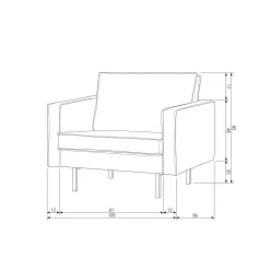 New WOOOD Rodeo fauteuil bouclé Naturel