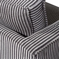 Online WOOOD Rodeo fauteuil streep zwart/grijs