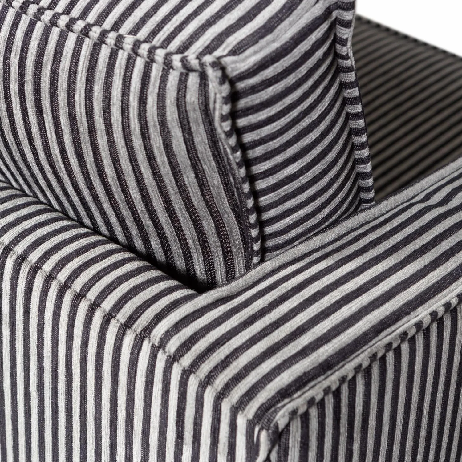 Online WOOOD Rodeo fauteuil streep zwart/grijs