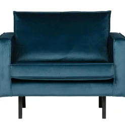 Outlet WOOOD Rodeo fauteuil velvet Blauw