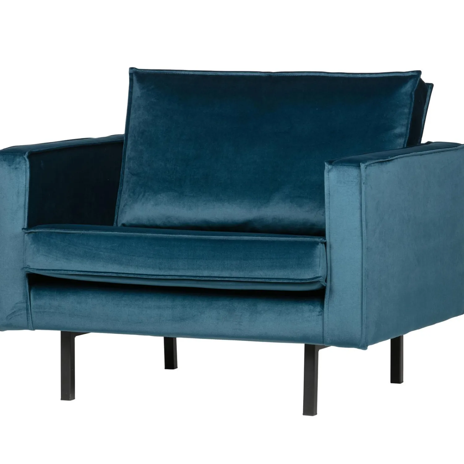 Outlet WOOOD Rodeo fauteuil velvet Blauw