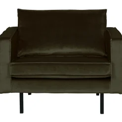 New WOOOD Rodeo fauteuil velvet Donkergroen