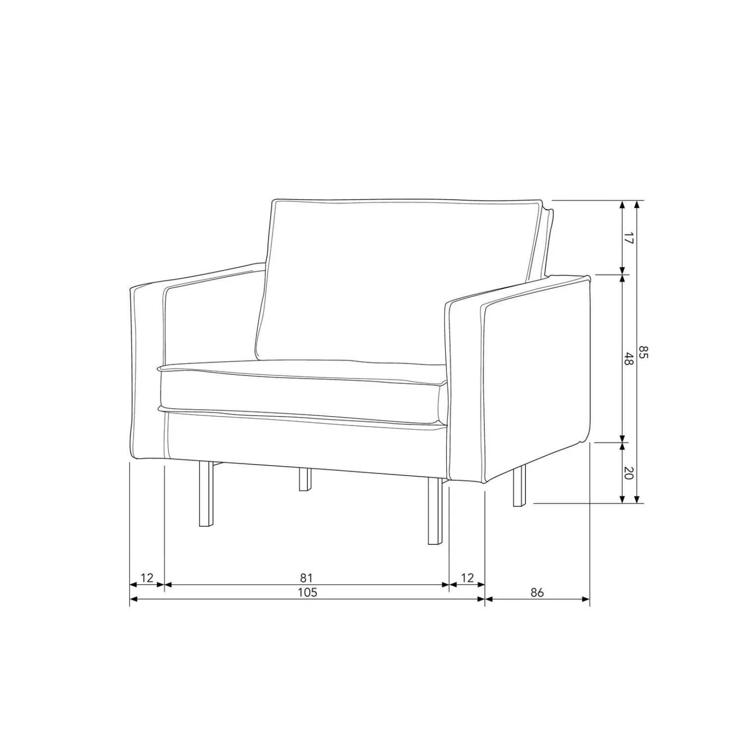 Outlet WOOOD Rodeo fauteuil velvet Pistache