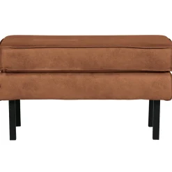 Online WOOOD Rodeo hocker op poten ecoleer Cognac