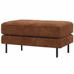 Outlet WOOOD Rodeo hocker op poten ribstof Roestbruin