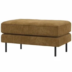 Clearance WOOOD Rodeo hocker op poten ribstof Honinggeel