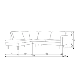 Discount WOOOD Rodeo hoekbank links ecoleer Army