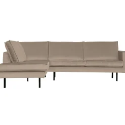 Hot WOOOD Rodeo hoekbank links velvet Khaki