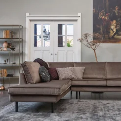WOOOD Rodeo hoekbank links velvet Taupe