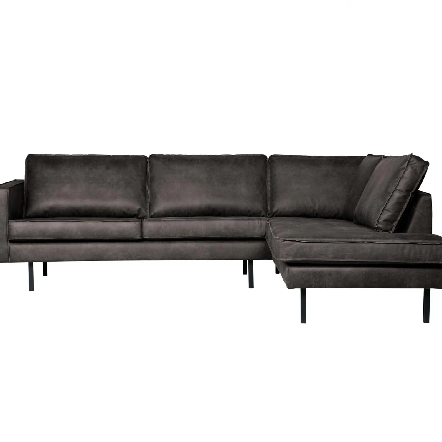 Sale WOOOD Rodeo hoekbank rechts ecoleer Zwart