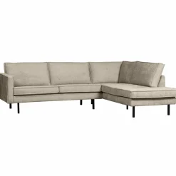 Outlet WOOOD Rodeo hoekbank rechts structure velvet Wheatfield