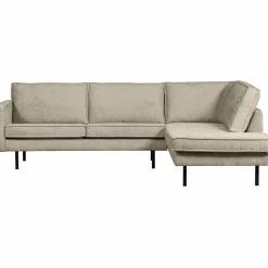 Outlet WOOOD Rodeo hoekbank rechts structure velvet Wheatfield