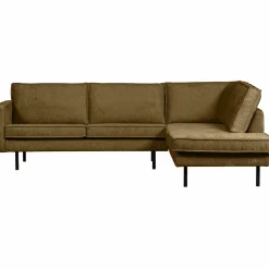 Hot WOOOD Rodeo hoekbank rechts structure velvet Brass