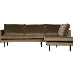 Sale WOOOD Rodeo hoekbank rechts velvet Taupe