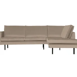 Hot WOOOD Rodeo hoekbank rechts velvet Khaki