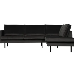 WOOOD Rodeo hoekbank rechts velvet Antraciet