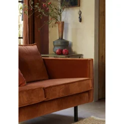 WOOOD Rodeo 2,5-zits bank velvet Roest