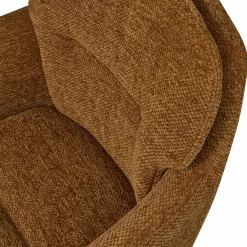 Clearance WOOOD Runa eetkamerstoel chenille Karamel bruin/geel